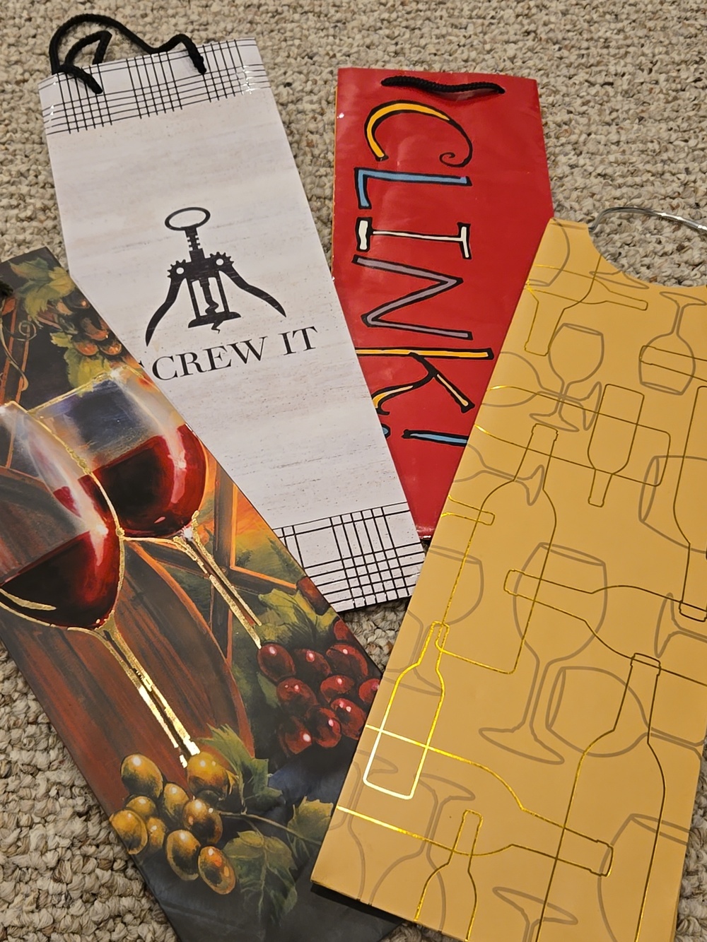 Wine / Bottle Gift Bags - Set of 4